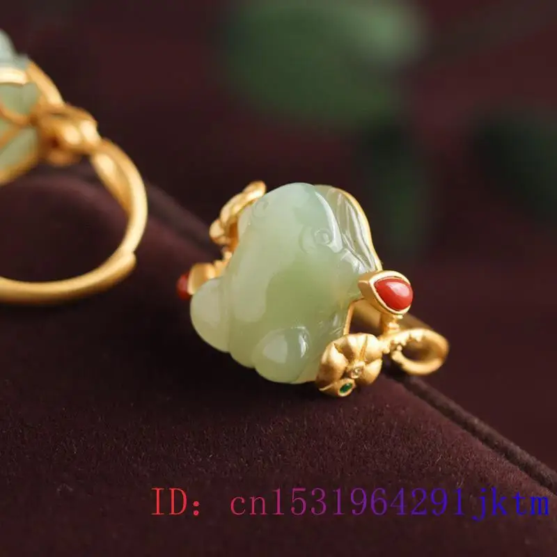 Green Jade Frog Rings Charms N - Event Suppliers recension och pris