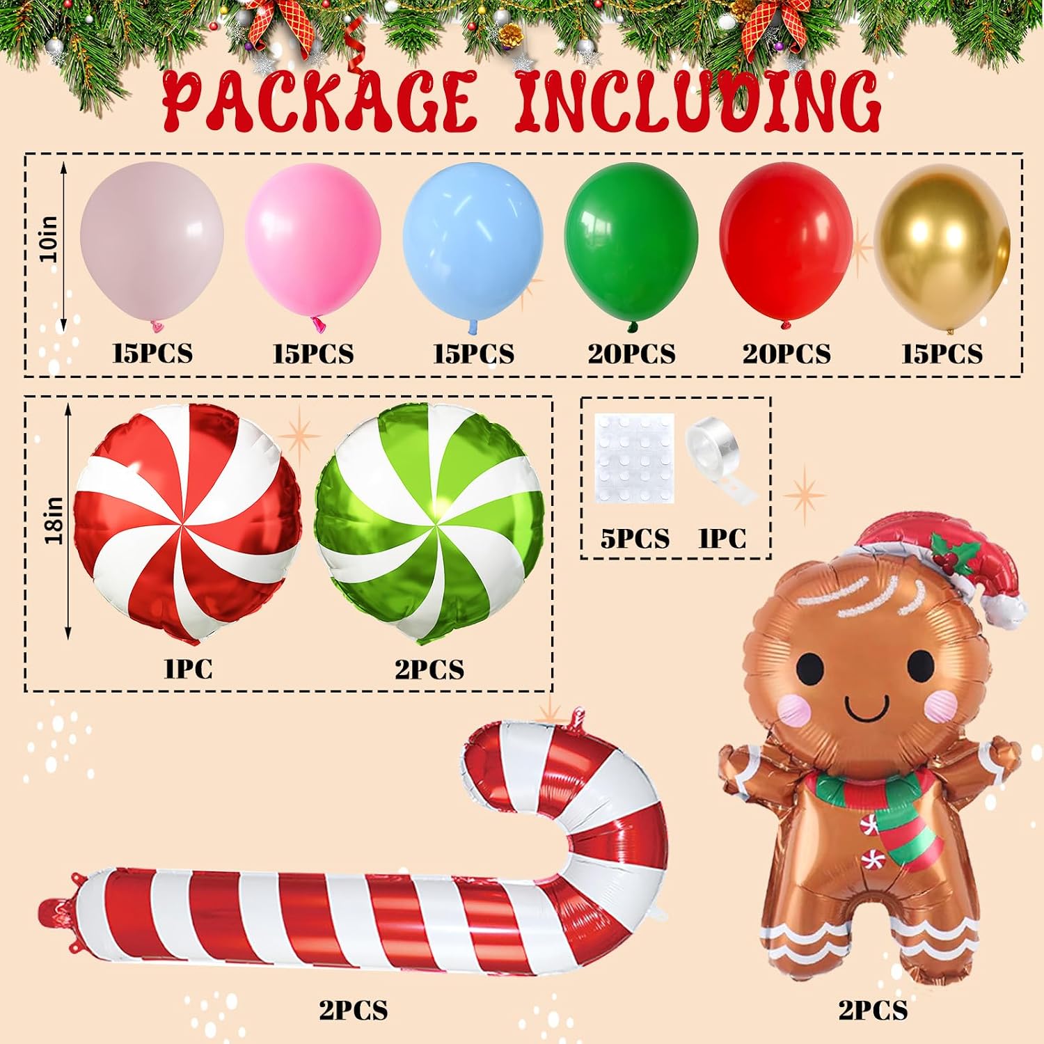 Christmas Balloons Garland Arc - Balloon Arch Kit recension och pris