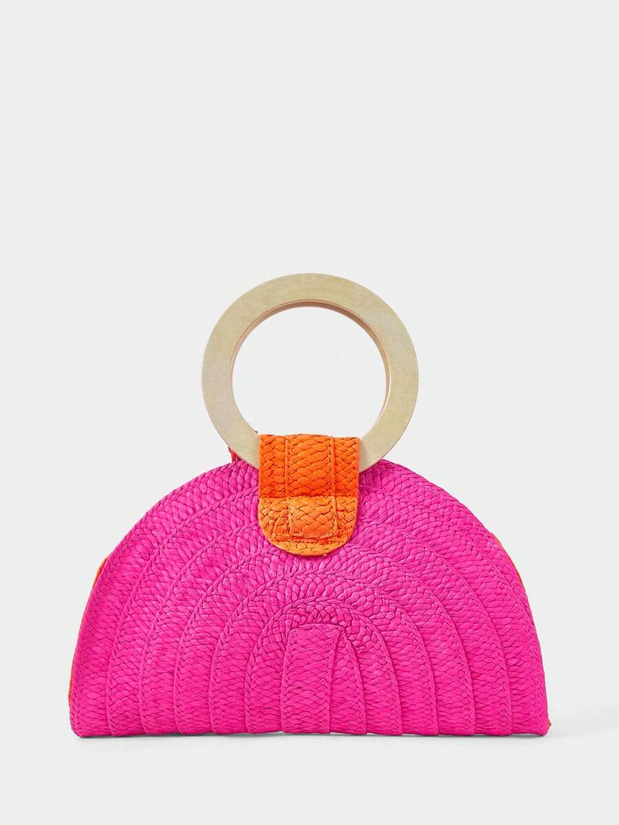 Ladies Round Wooden Arm Two-Co - Paper Straw Color recension och pris