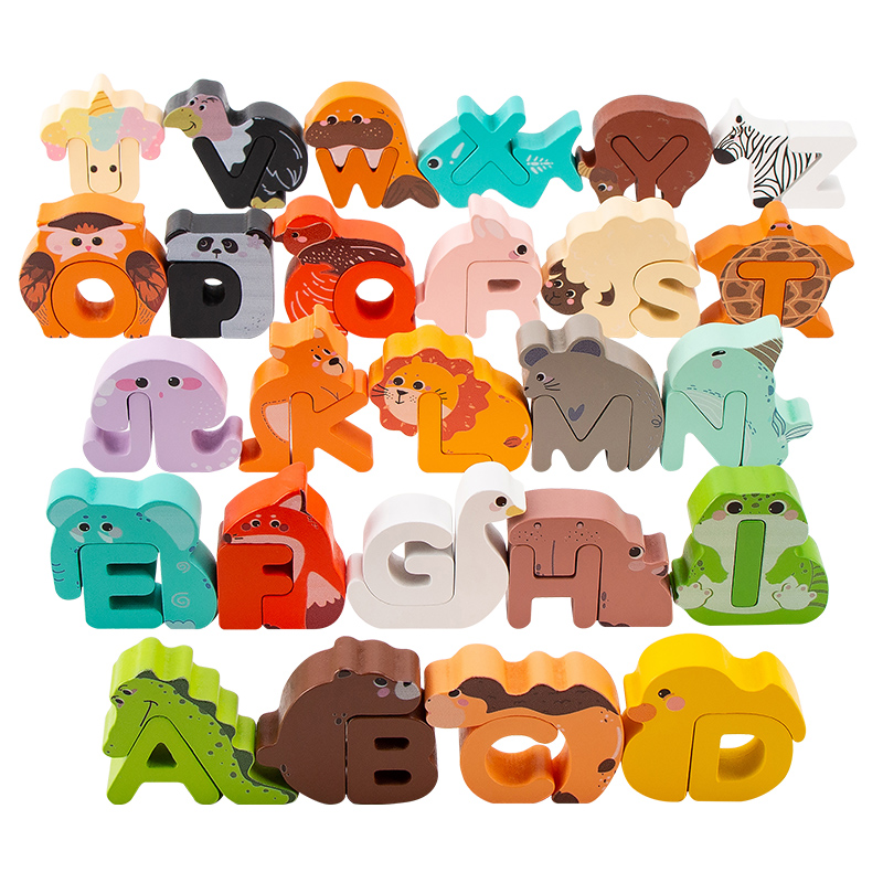 26Pcs Wooden Animal Alphabet B - Event Z recension och pris
