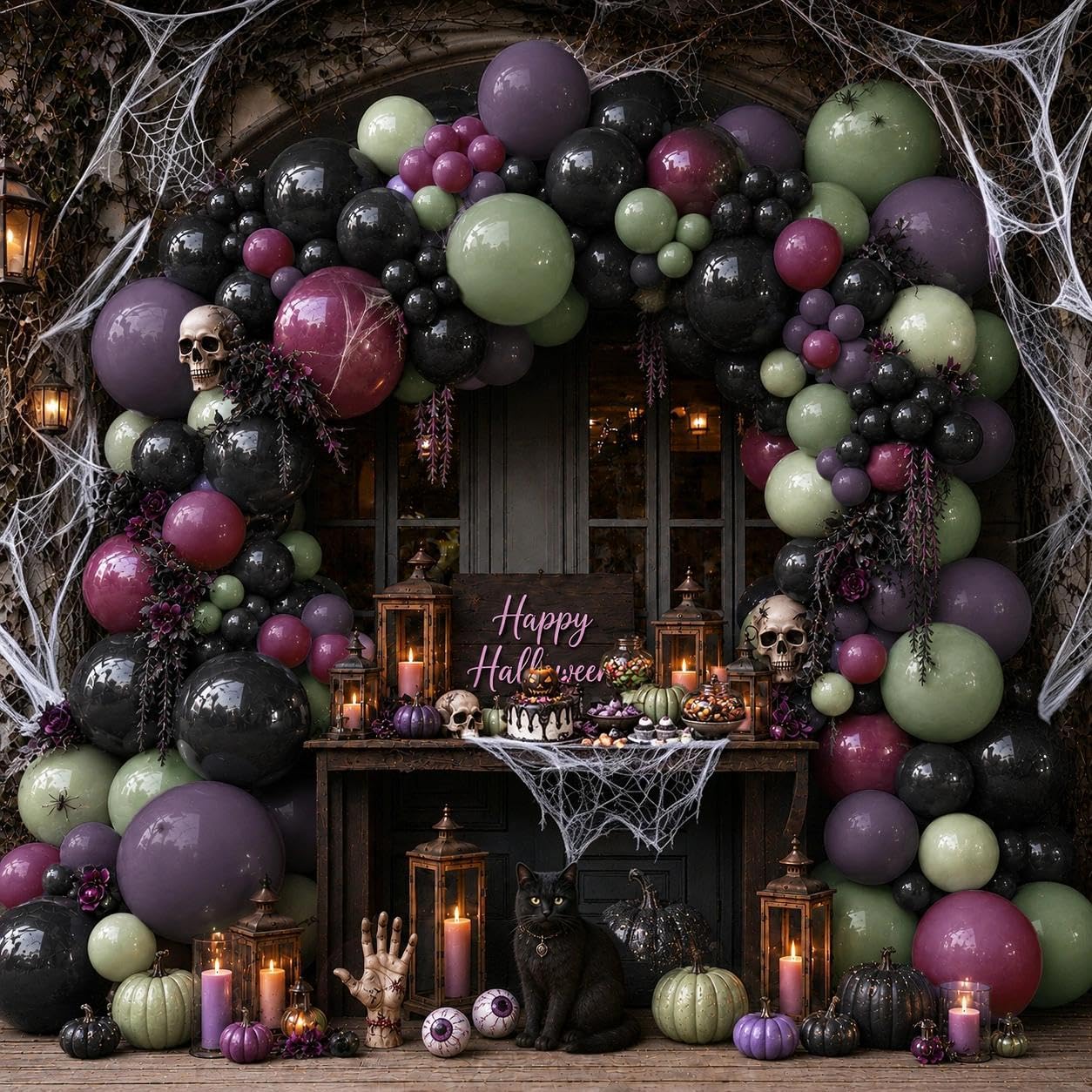 Black Purple Green Halloween S - Balloon Arch Kit recension och pris