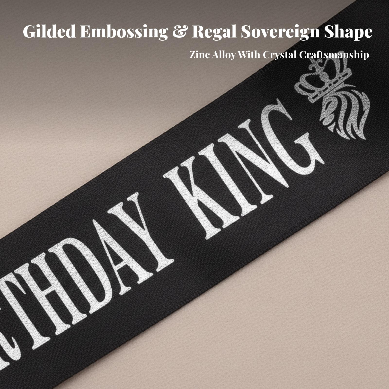 Birthday King Party Crown Glit - Birthday Sash Glitter recension och pris