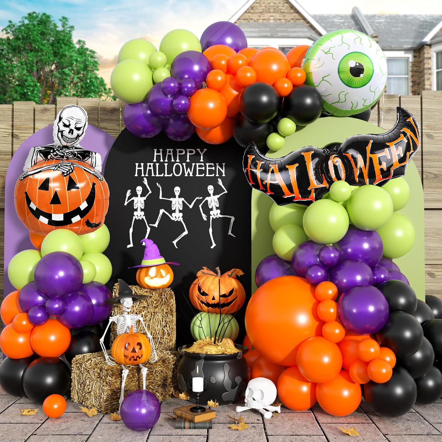 Halloween Balloons Garland Arc - Balloon Arch Kit recension och pris