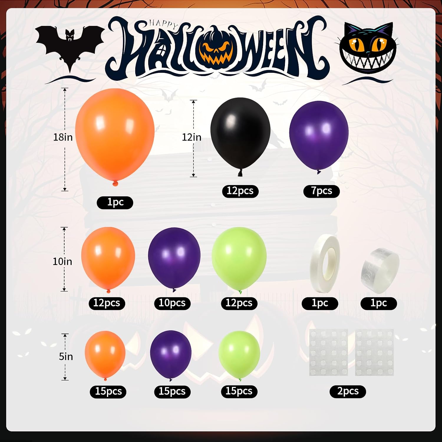 Halloween Balloons Garland Arc - Balloon Arch Kit recension och pris