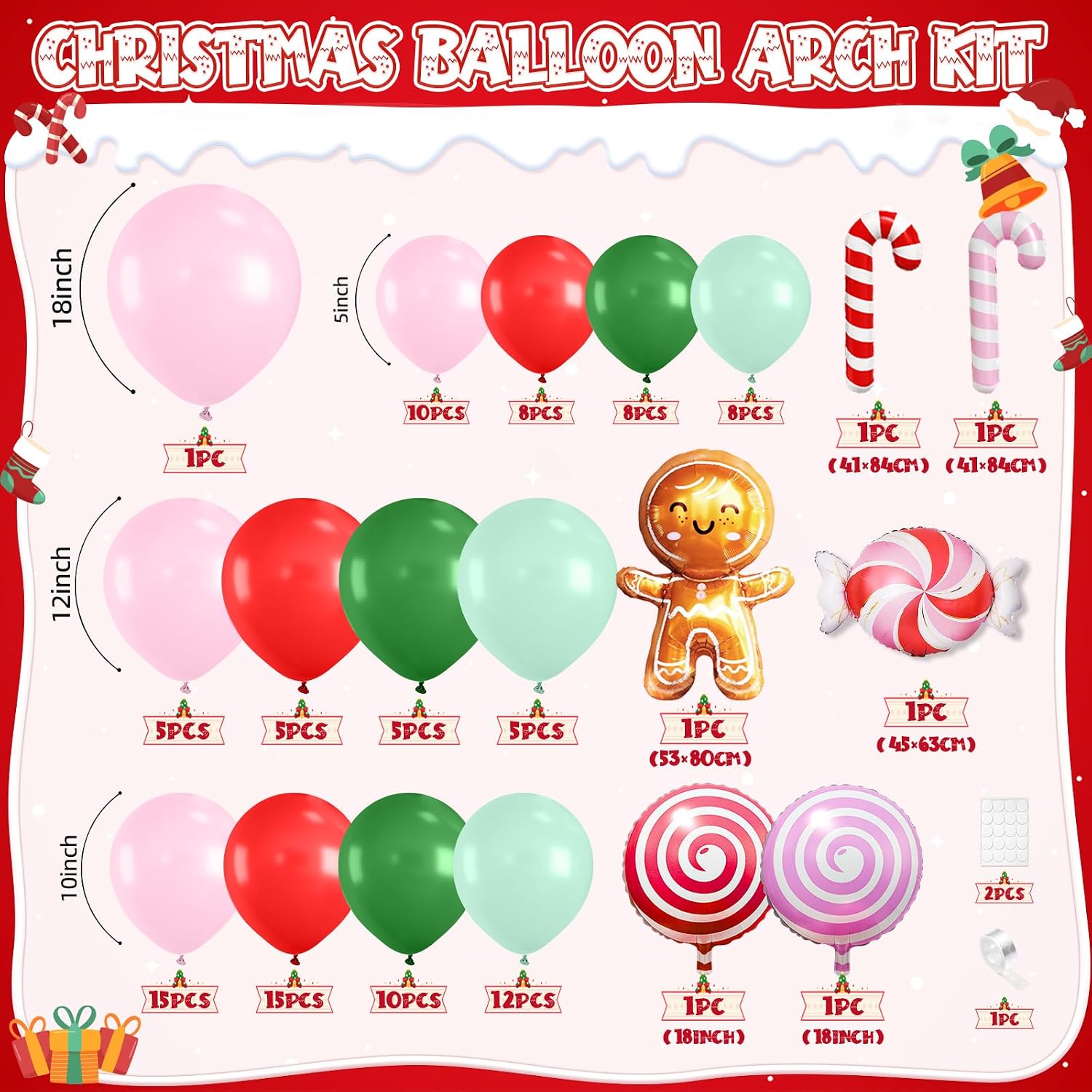 Christmas Balloon Garland Arch - Balloon Arch Kit recension och pris