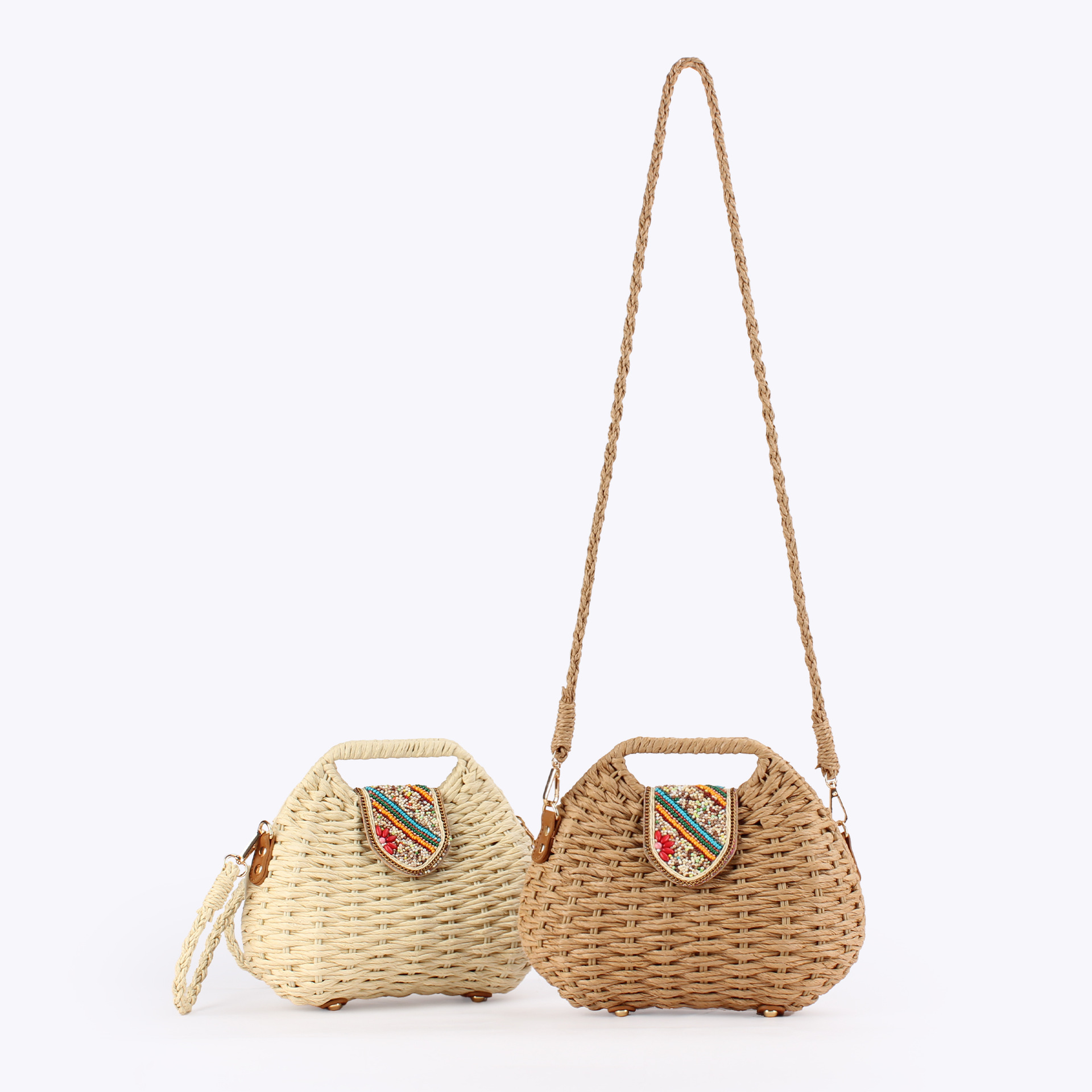 Color Beads Women Handbags Han - Paper Straw Color recension och pris
