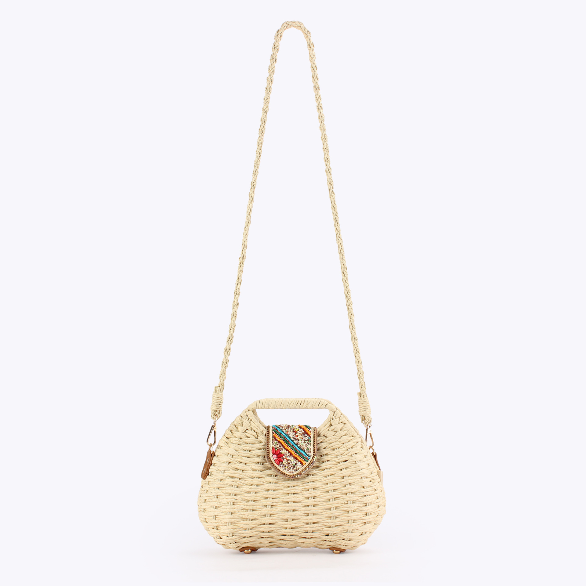 Color Beads Women Handbags Han - Paper Straw Color recension och pris