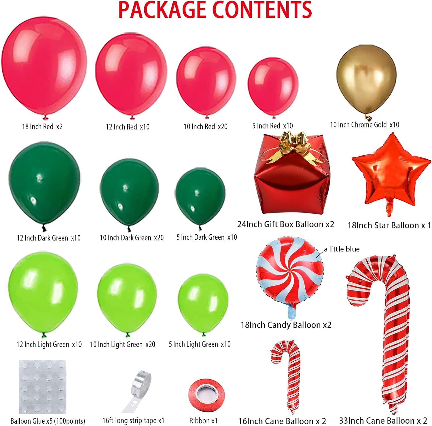 144 Piece Christmas Balloon Ga - Balloon Arch Kit recension och pris